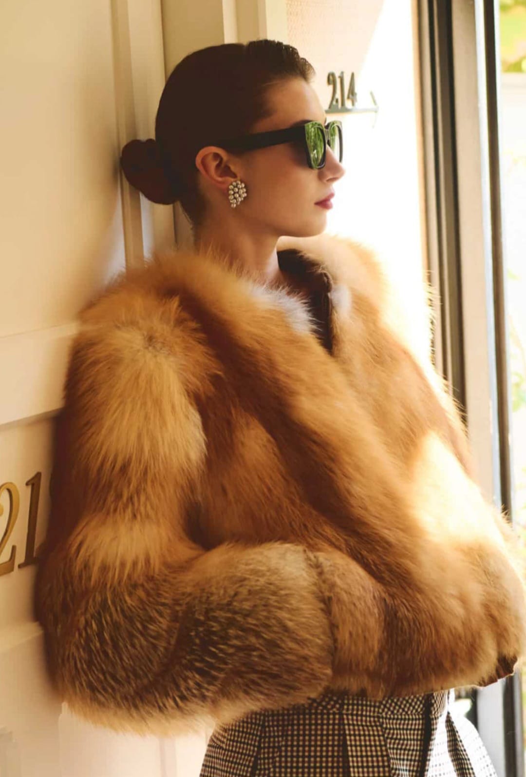 Pendientes clip racimo de perlas -