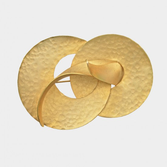 Broche de oro primitivo Diseño Orgánico Inspiración Griega