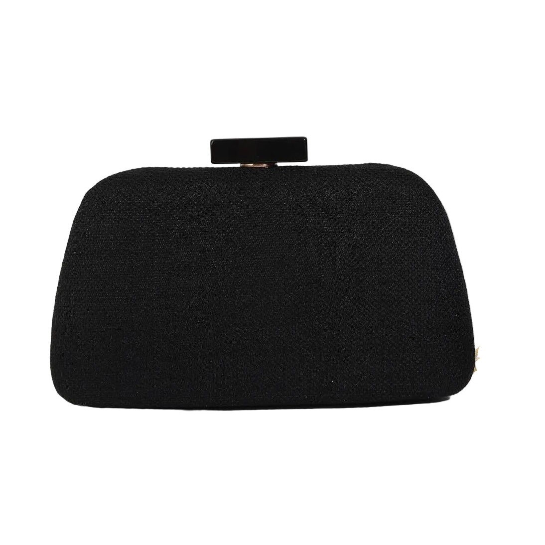 Cartera de fiesta en lino color negro