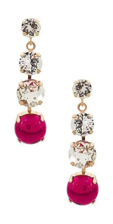 Pendientes de cristal fucsia hechos en España | Edición limitada