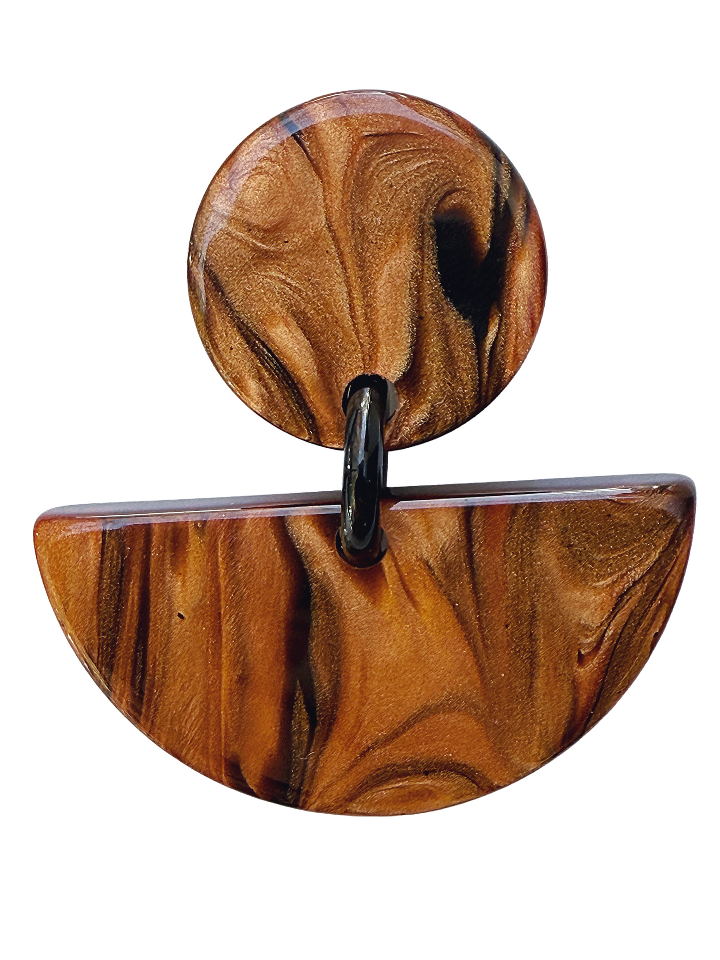 Pendientes de resina italiana terracota Milano