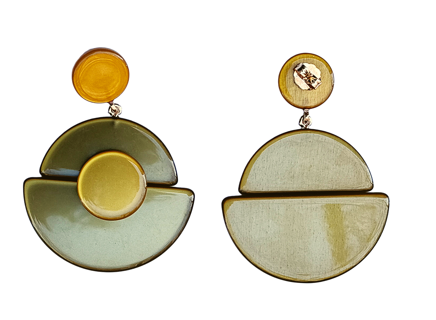 Pendientes de resina italiana Círculo Imperial