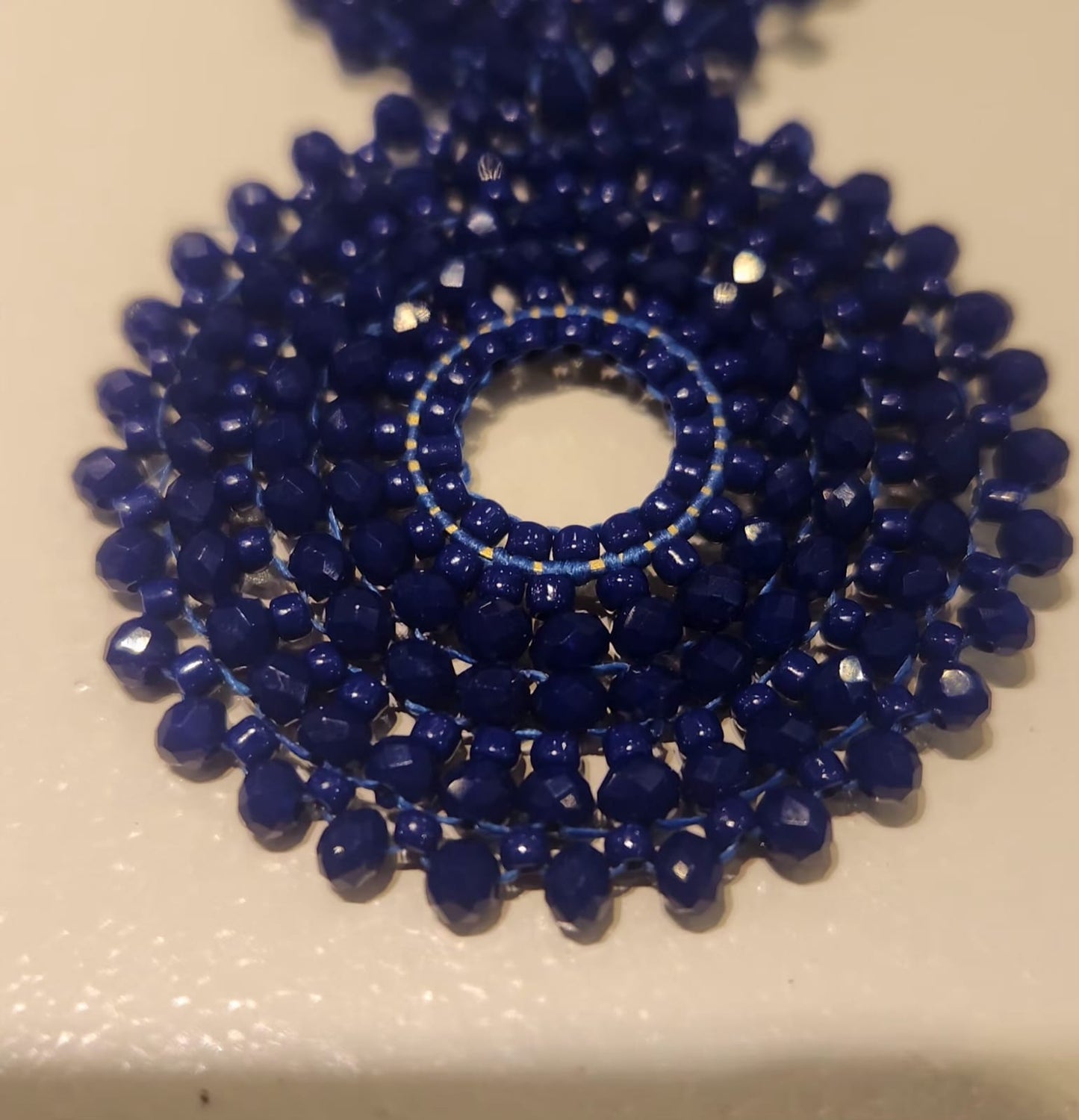 Pendientes círculos cristal facetado naranja (y más colores...)