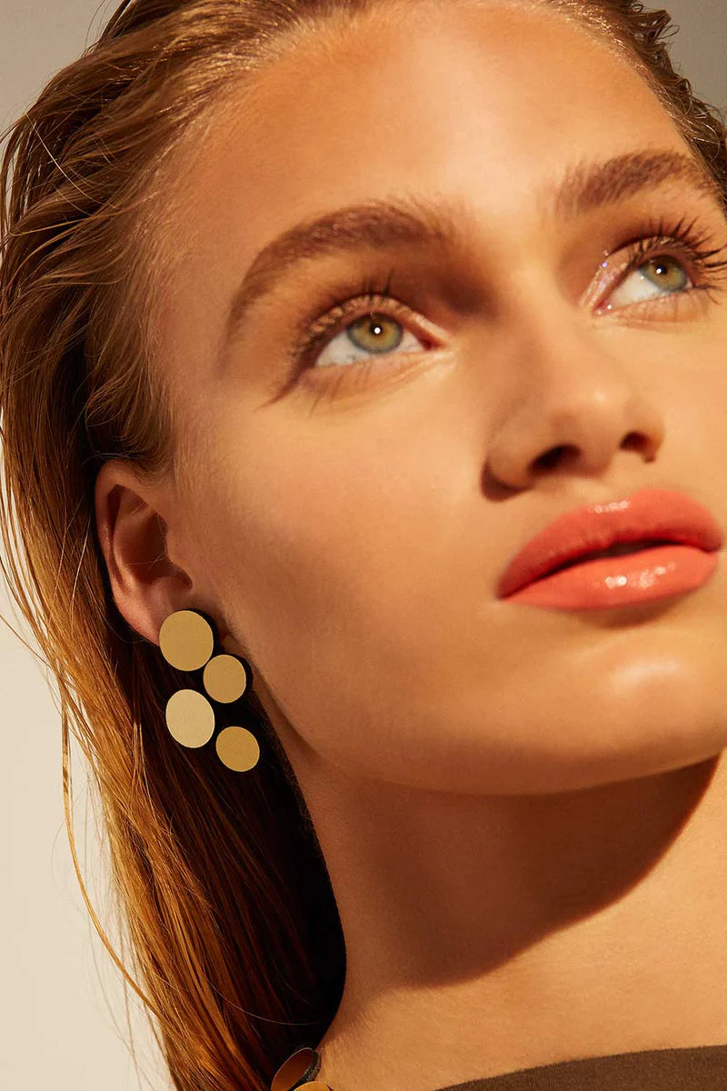 Pendientes círculos dorados