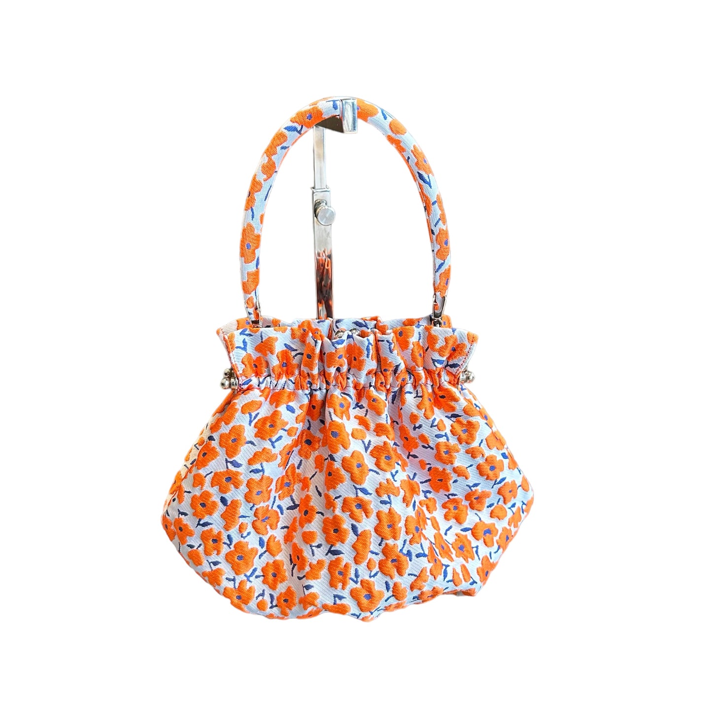 Bolso de fiesta floral con telas tradicionales coreanas