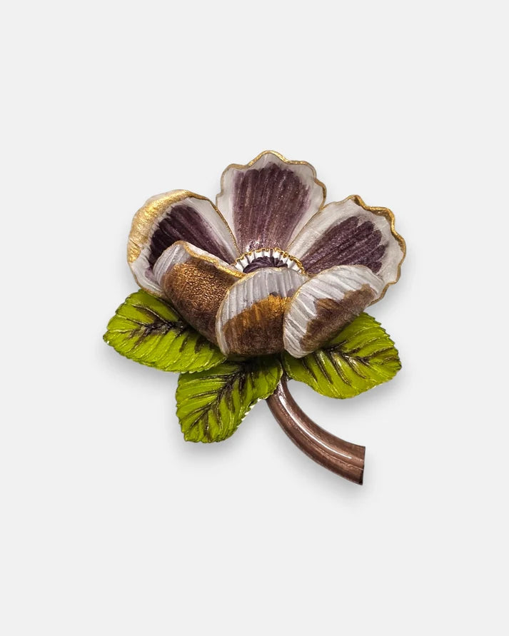 Broche Flor Artesanal · Alta Bisutería Francesa