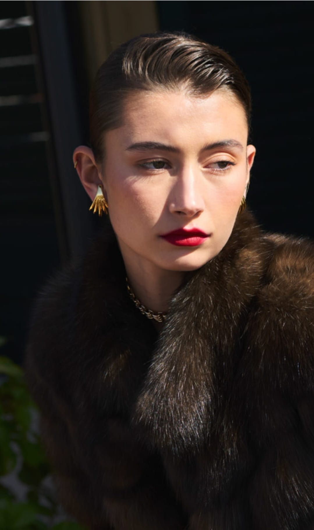 Aros dorados en garra