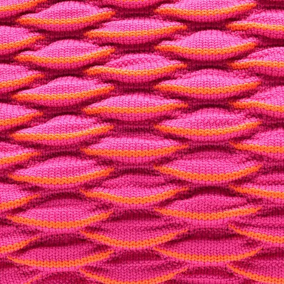 Bolso tipo clutch fucsia y naranja