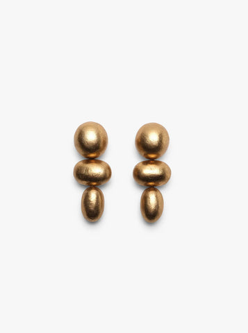 Pendientes MONIES "Stella" 3 piezas pan de oro