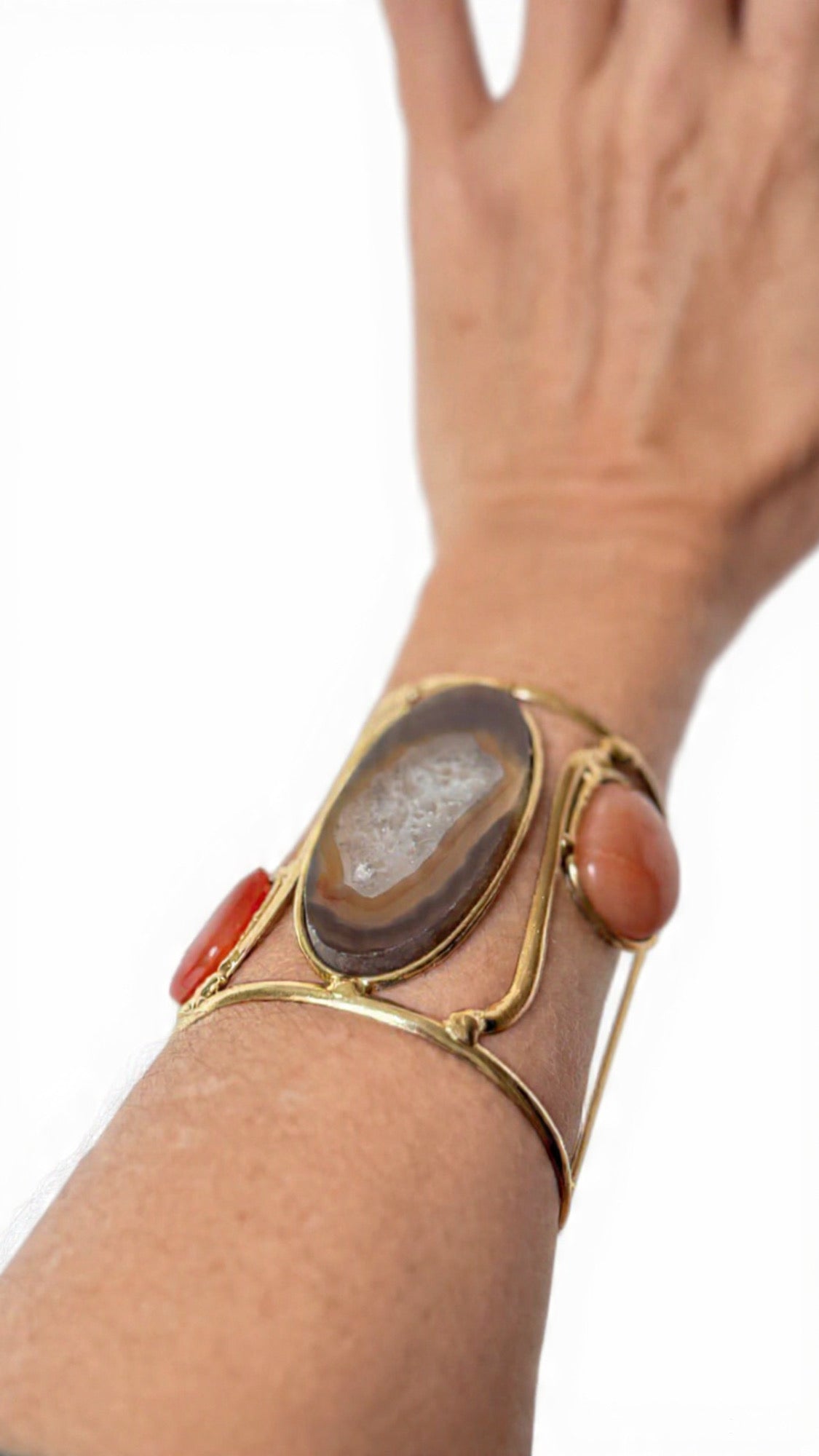 Brazalete ópalo y oro