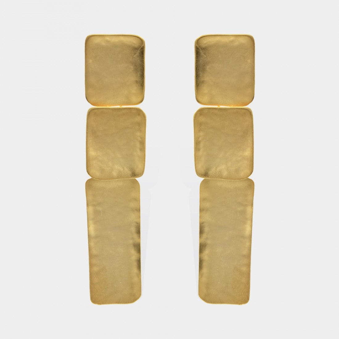 Pendientes "rectangle" griegos  de oro primitivo