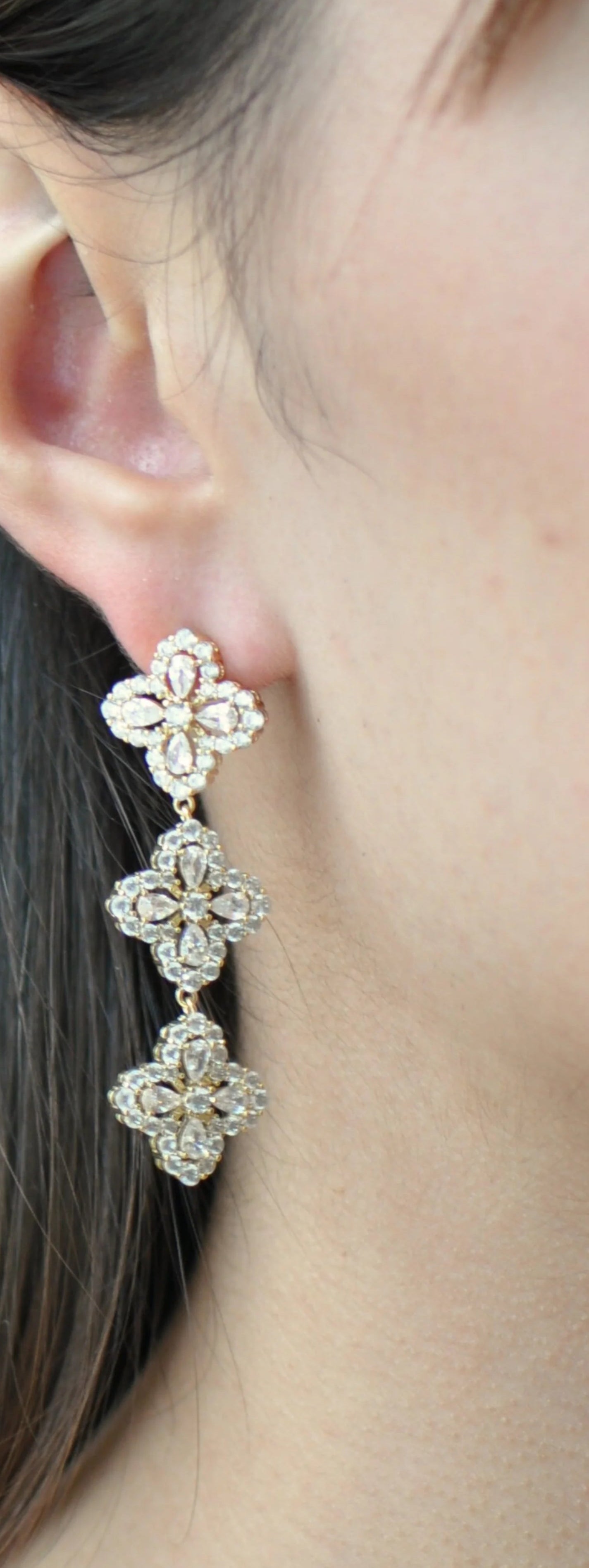 Pendientes clip Destello 4.8 dorados