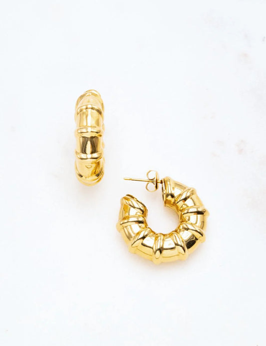 AROS DORADOS CON ESTRÍAS