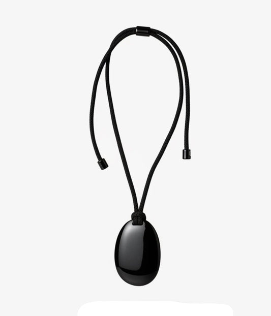 Colgante regulable de resinas italianas color negro