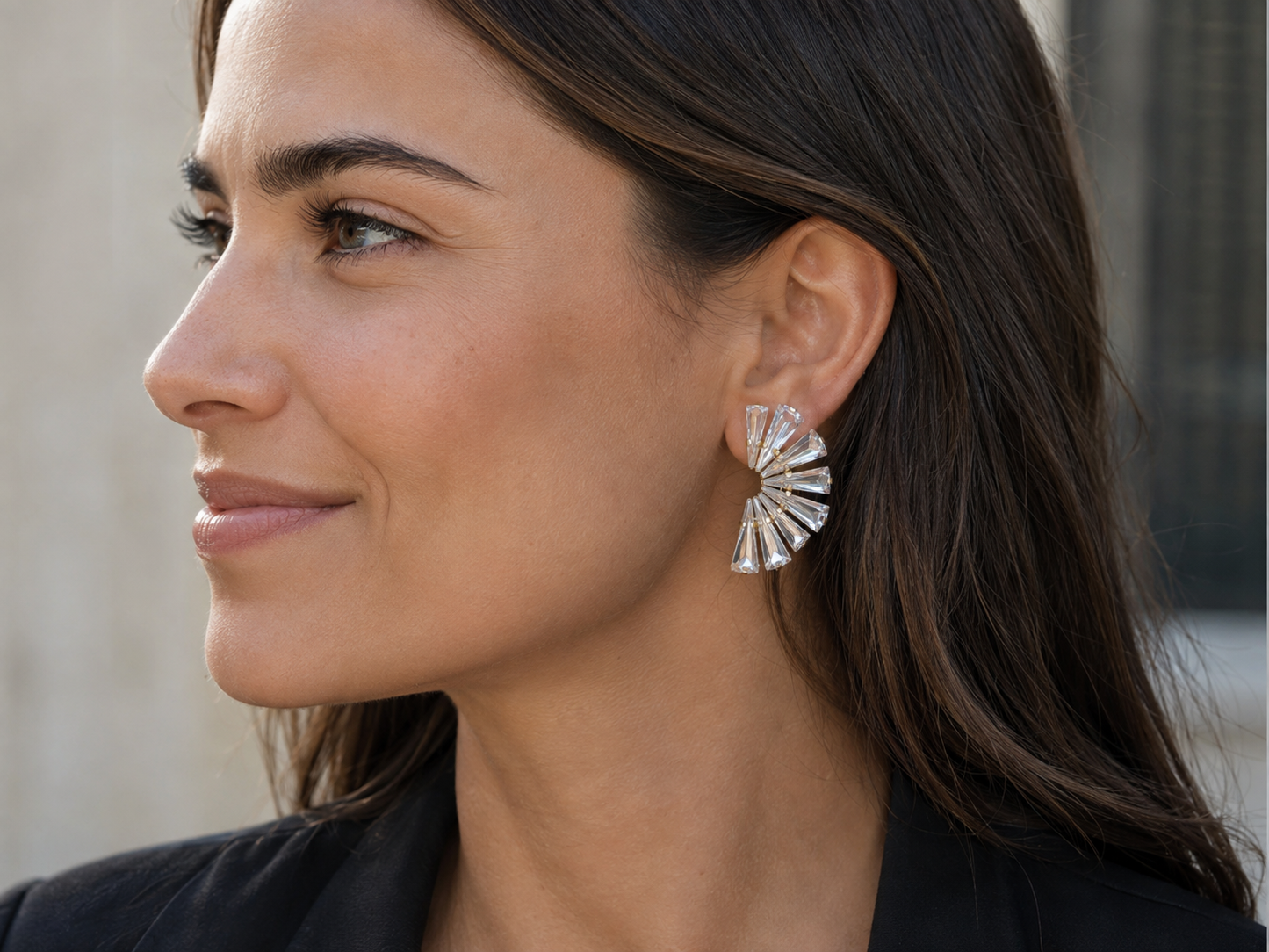 Pendientes A.H. Abanico de Cristal · Hechos a Mano en Madrid