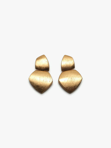 Pendientes largos de acacia y pan de oro MONIES - YARA