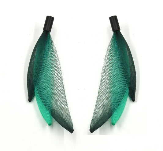 Pendientes red invisible verde