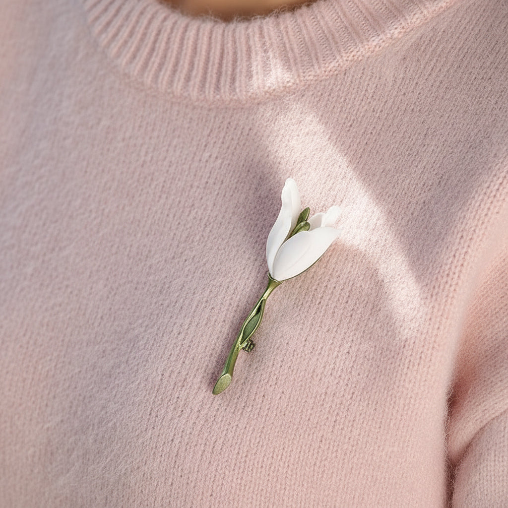 Broche elegante de tulipán