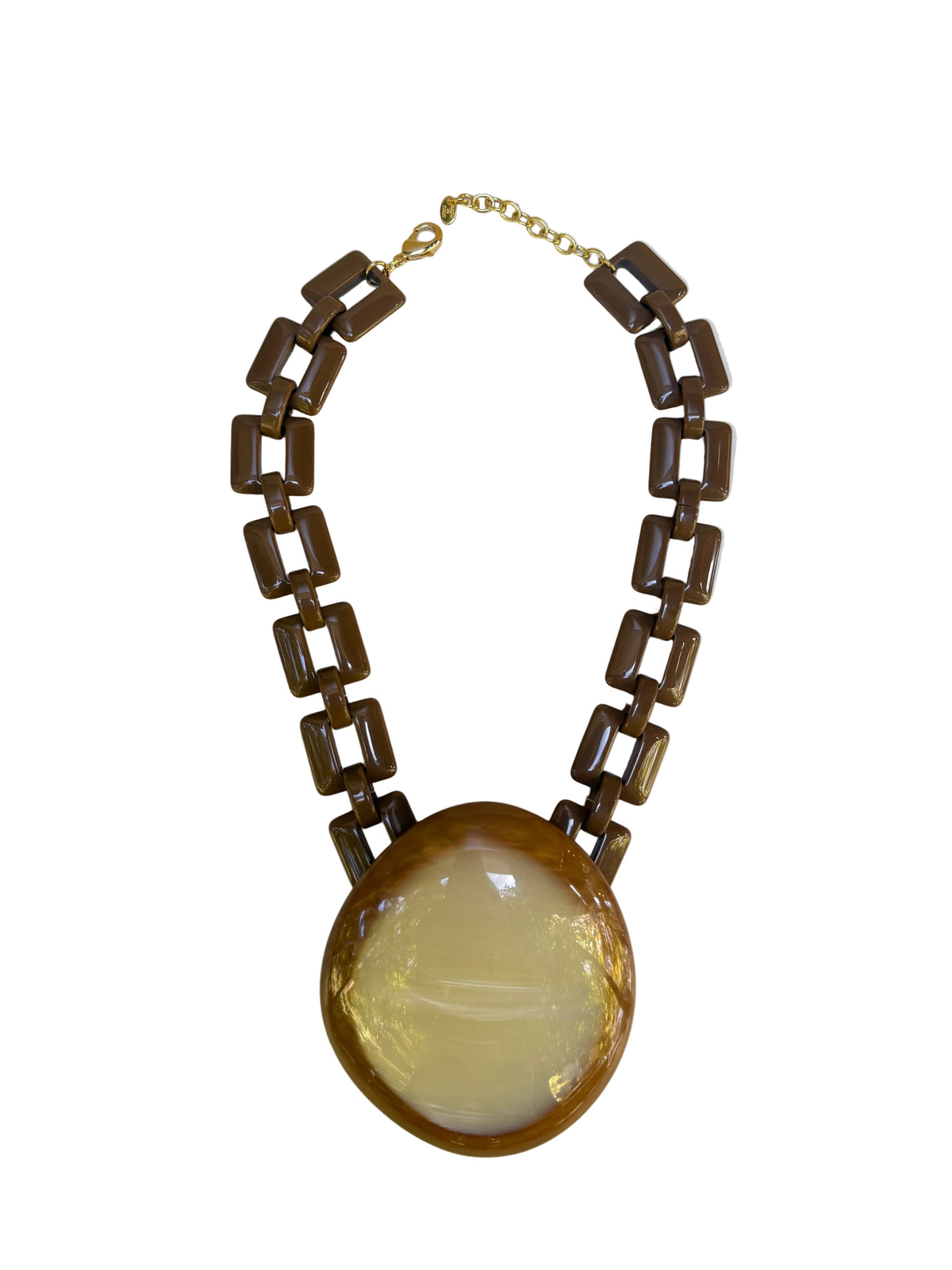 Collar medallón efecto cerámica (resinas italianas)