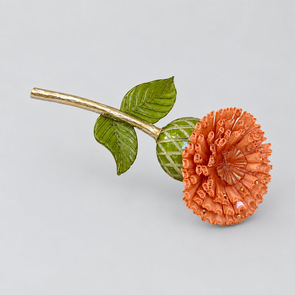 Broche Anémona Coral en resina
