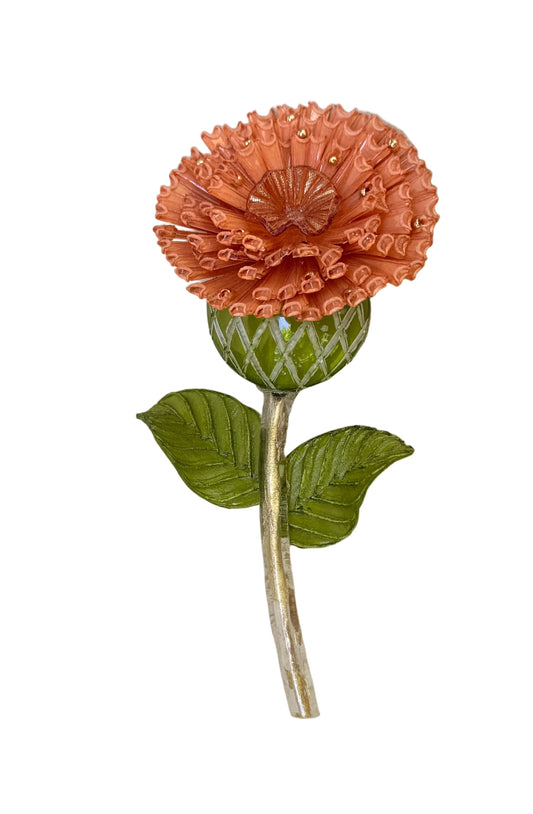 Broche Anémona Coral en resina