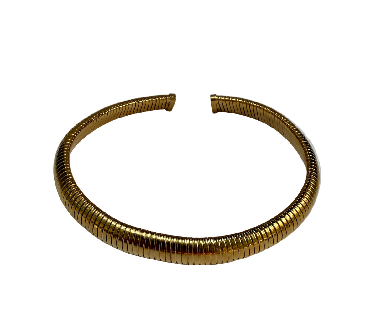 Gargantilla adaptable tipo tubogas oro