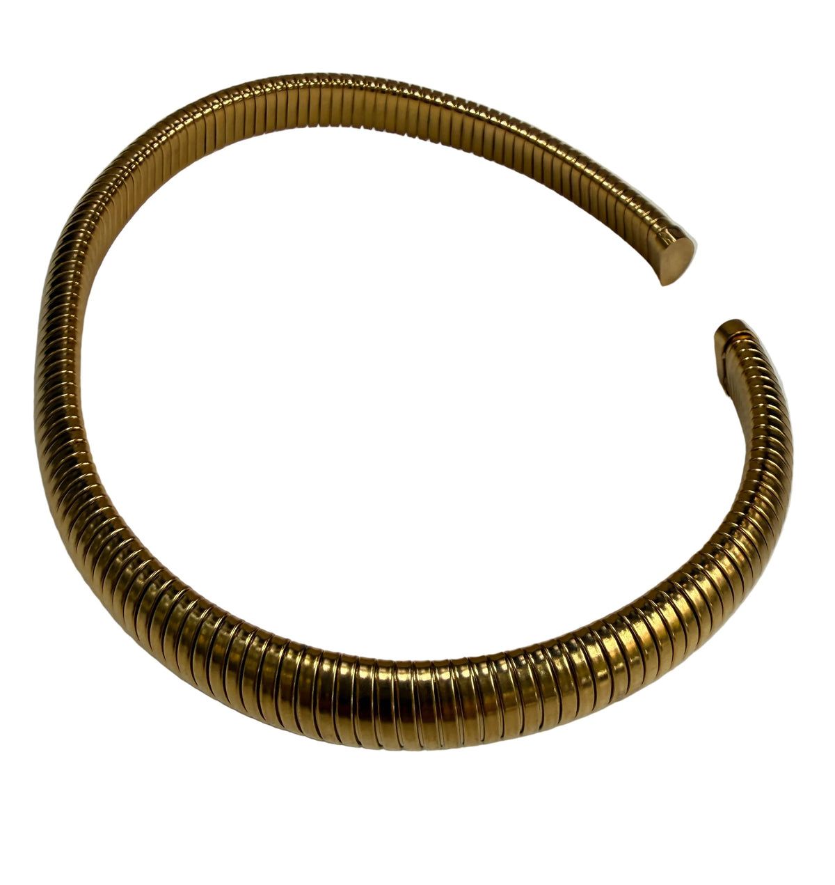 Gargantilla adaptable tipo tubogas oro