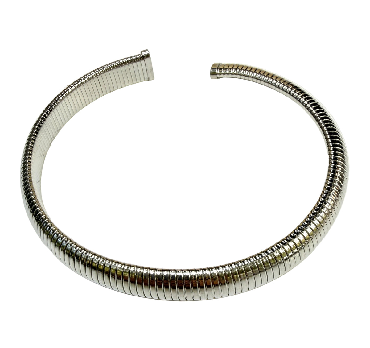 Gargantilla adaptable tipo tubogas plateado