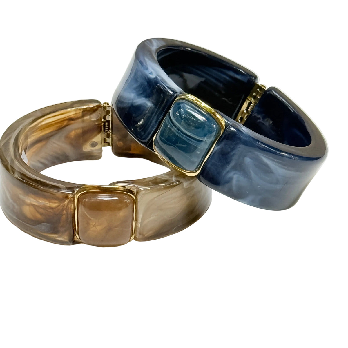 Pulsera de resina efecto mármol