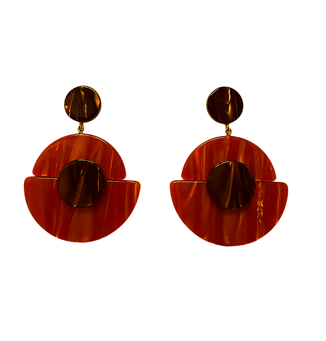 Pendientes de resina italiana Círculo Imperial