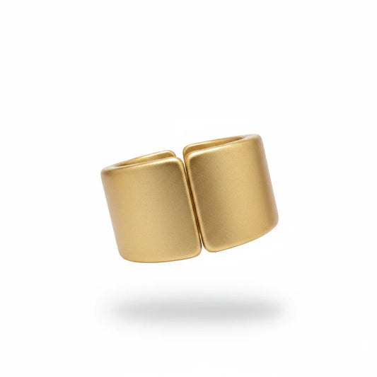 Pulsera escultórica de resina italiana dorado mate