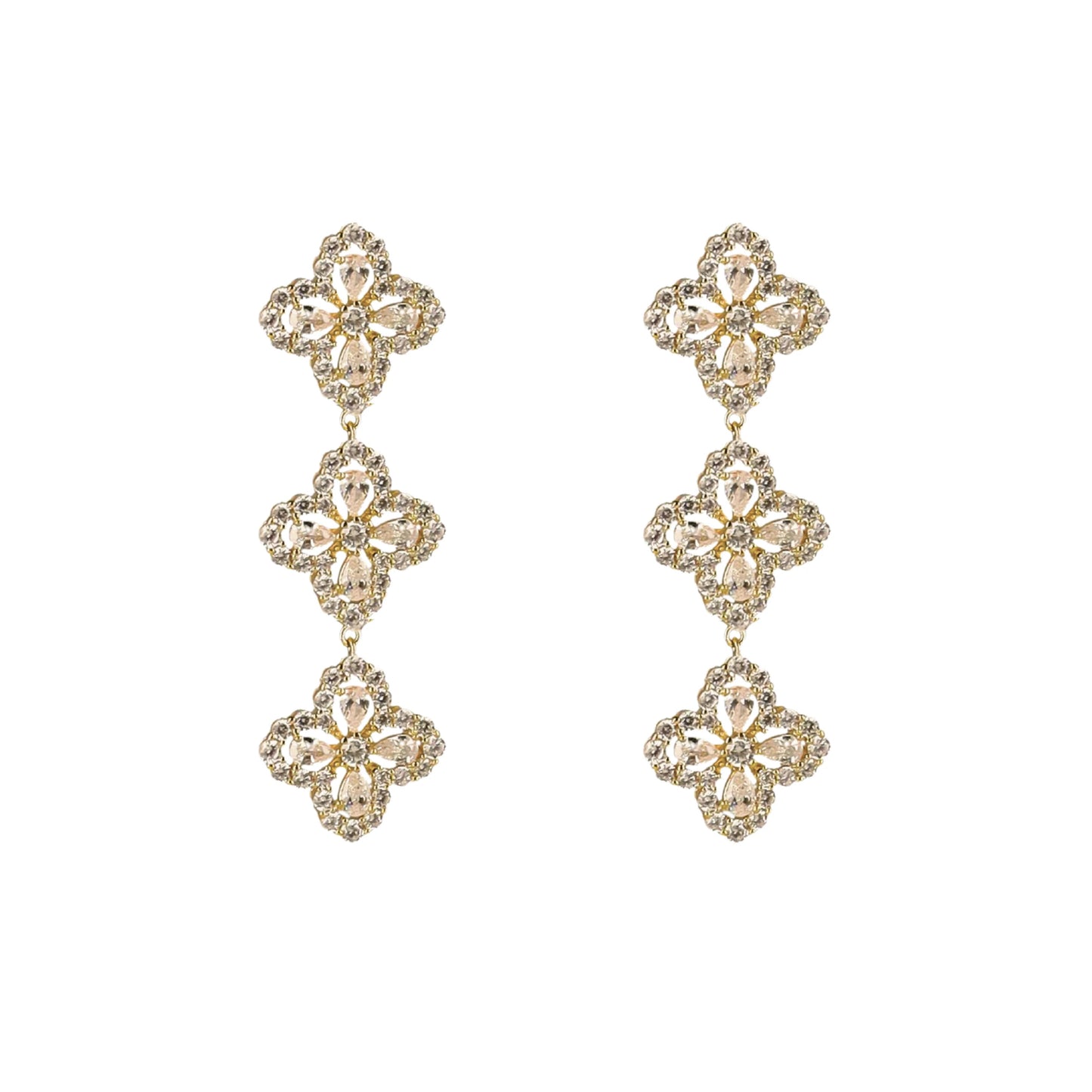 Pendientes clip Destello 4.8 dorados