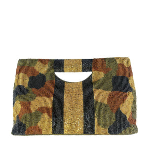 Bolso de mano  bordado  colores camuflaje