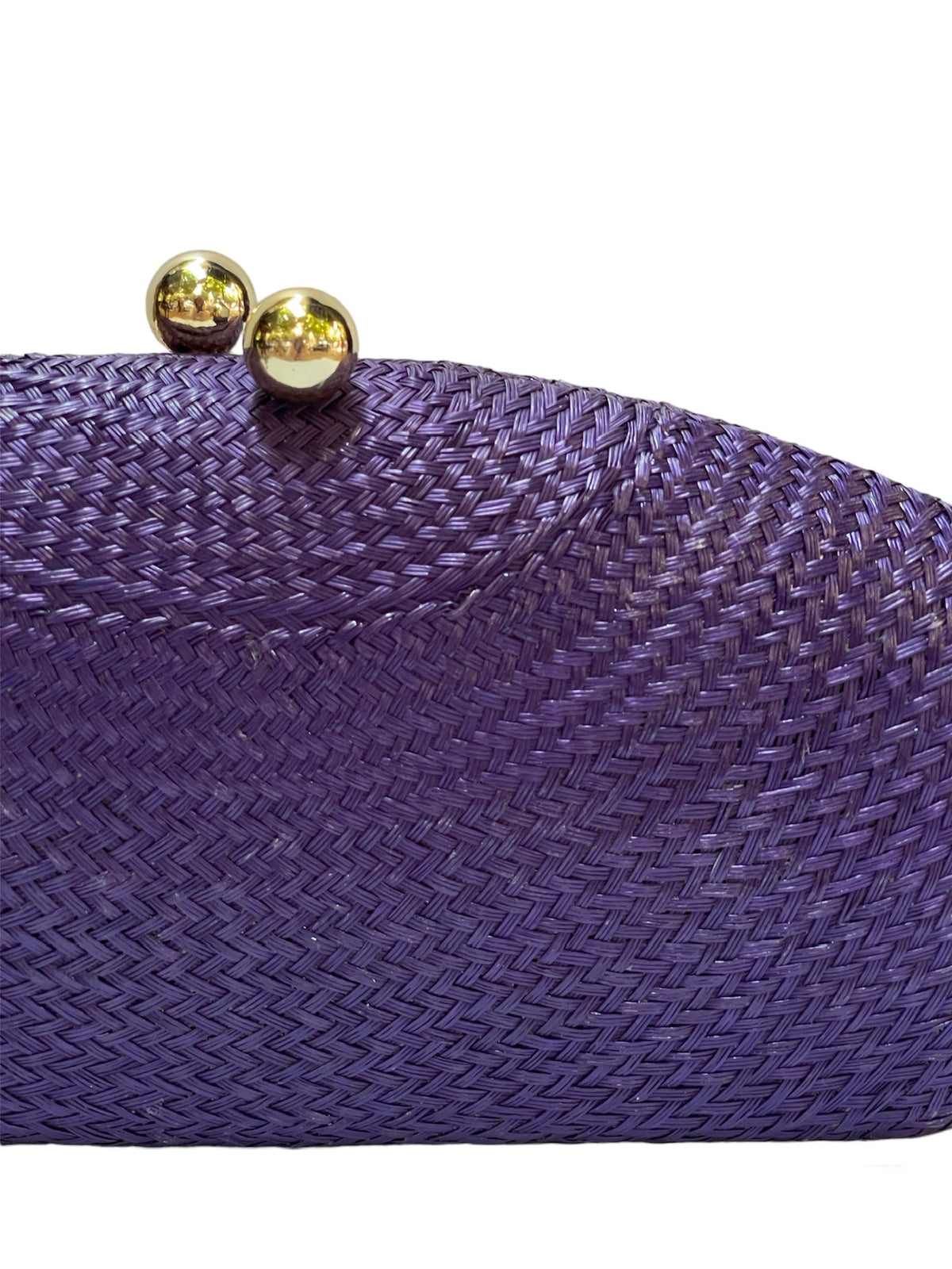 Clutch artesanal buntal color azul tinta (semi morado)