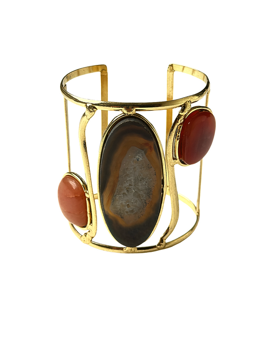 Brazalete ópalo y oro