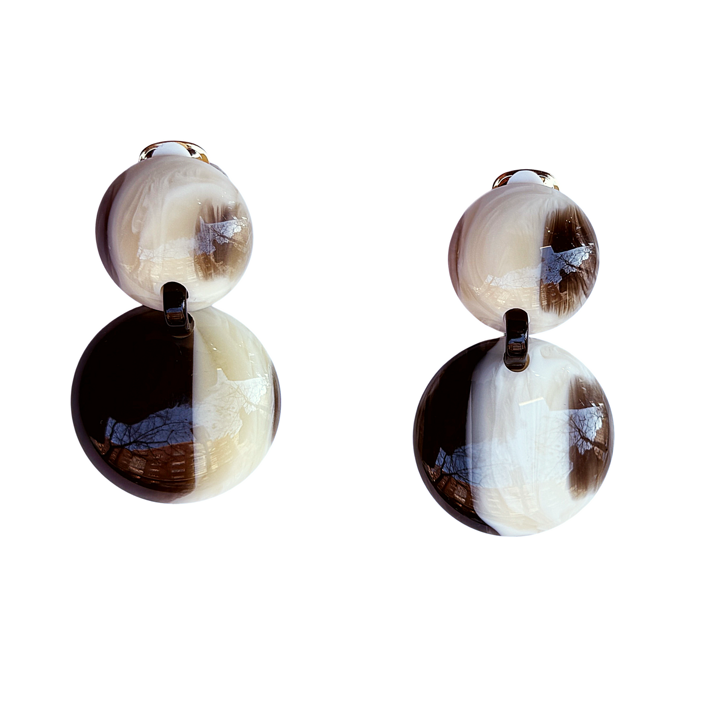 Pendientes resinas italianas símil asta