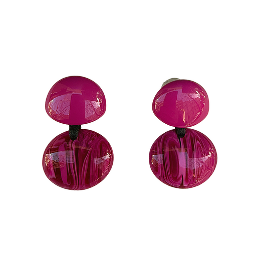 Pendientes de resina italiana fucsia – Edición exclusiva FAHOMA