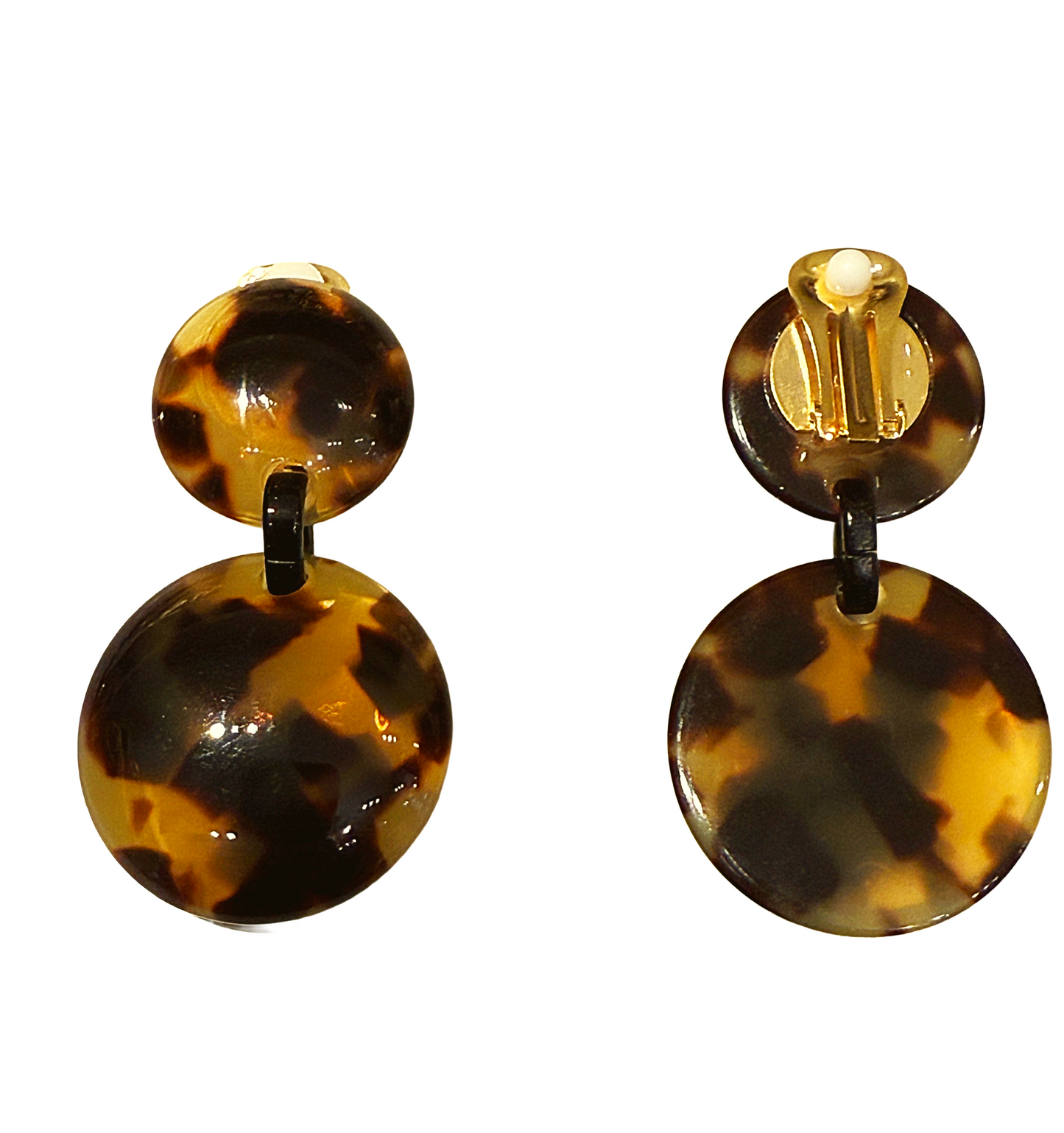 Pendientes resinas italianas símil carey