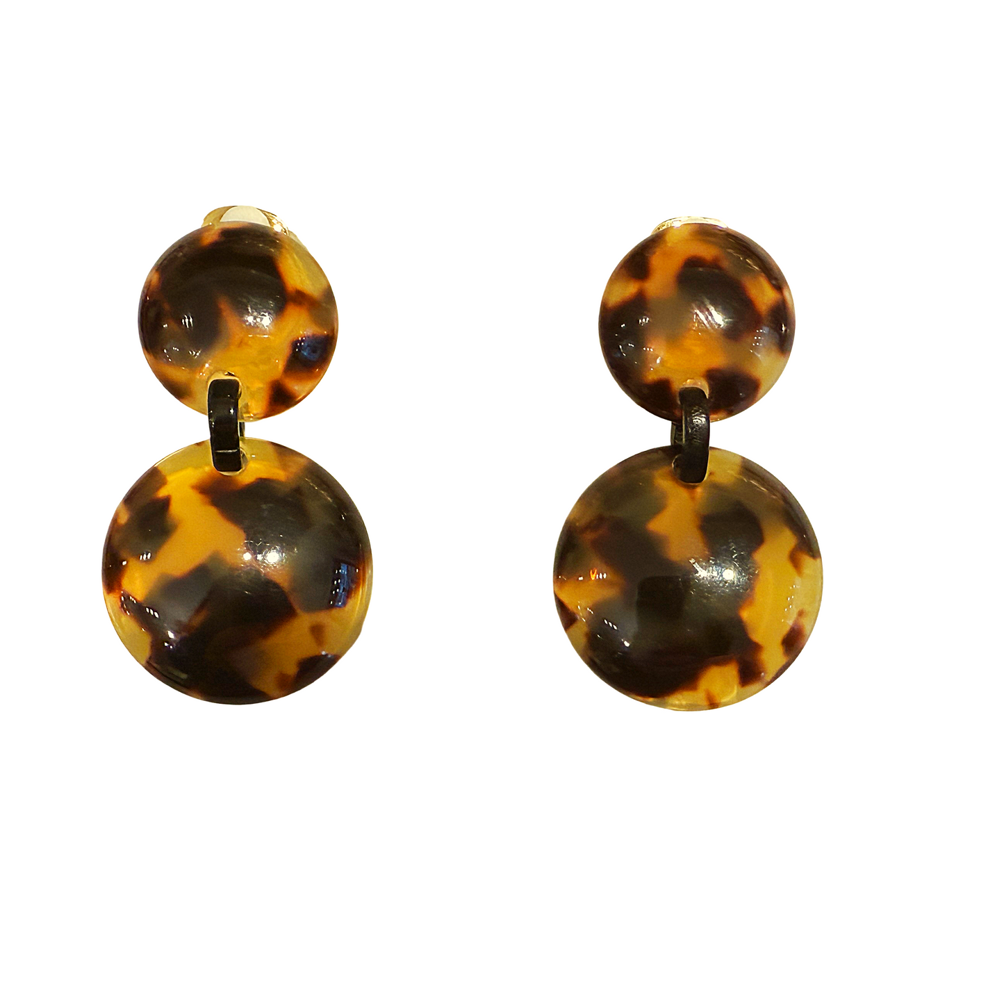 Pendientes resinas italianas símil carey