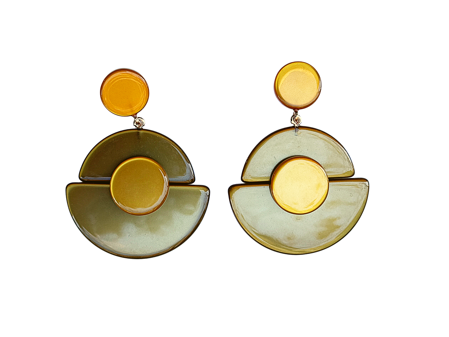 Pendientes de resina italiana Círculo Imperial