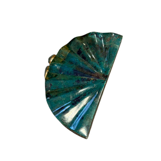 Bolso joya de nácar natural  color malaquita- Lujo artesanal