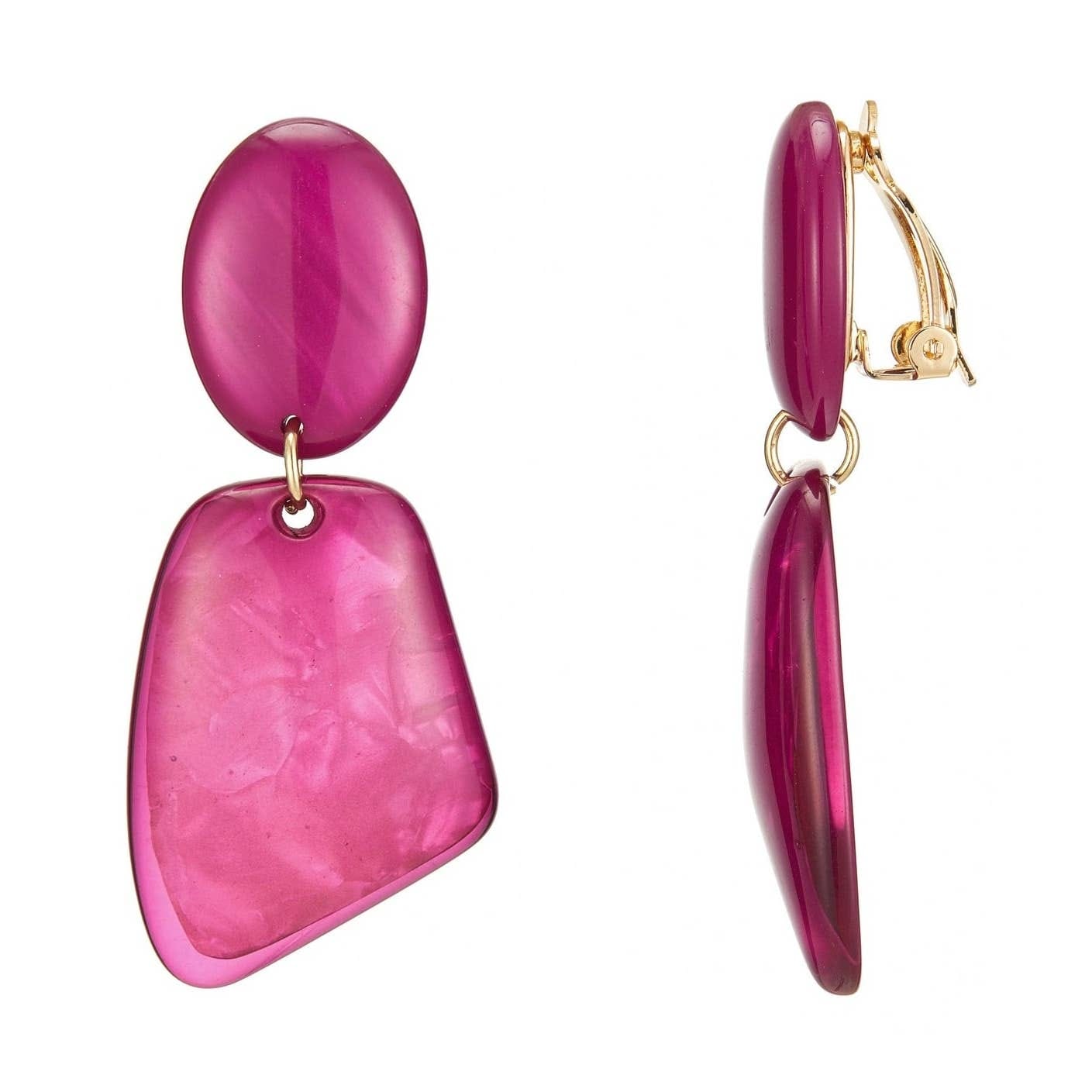 Pendientes de Resina Geométrica (3 colores) - Colección Fahoma