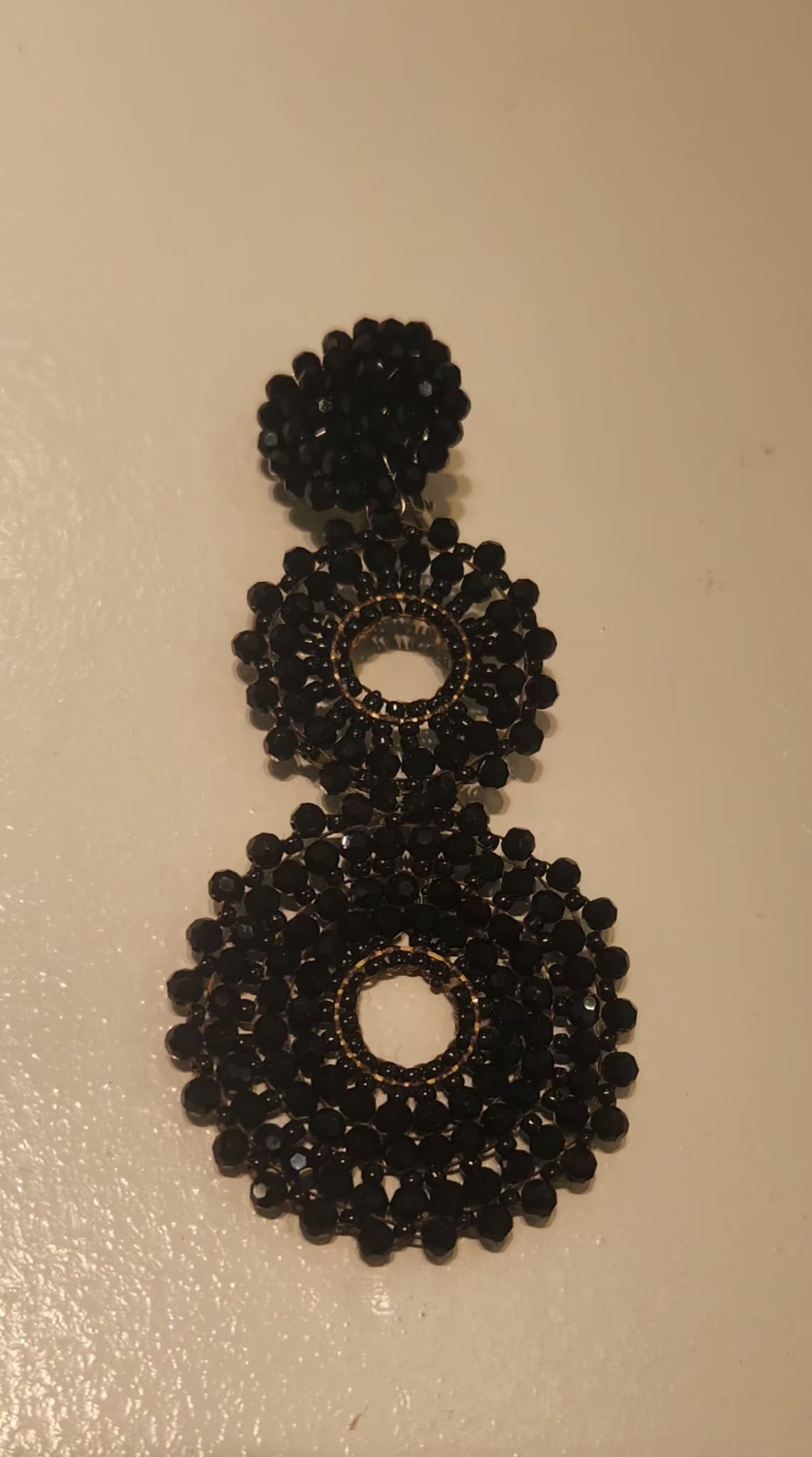 Pendientes círculos cristal facetado  naranja (y más colores...)