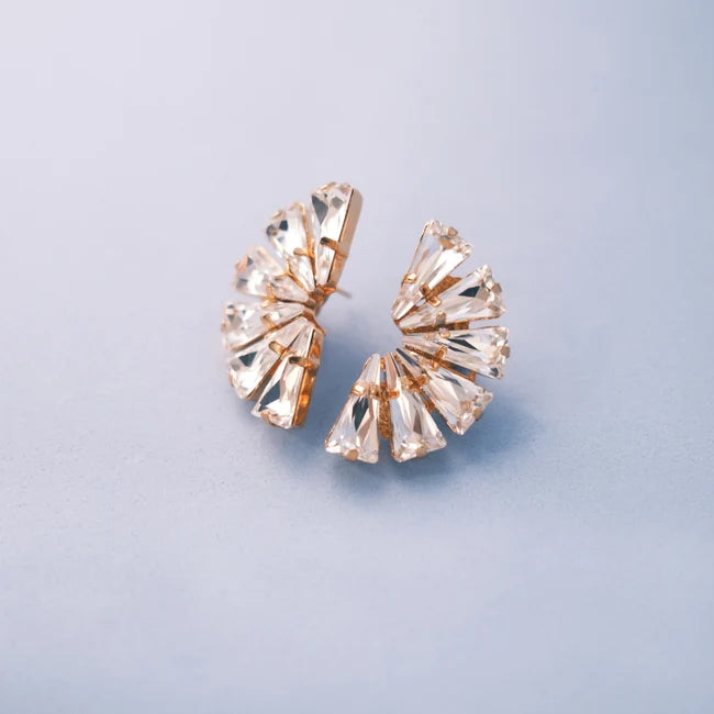 Pendientes A.H. Abanico de Cristal · Hechos a Mano en Madrid