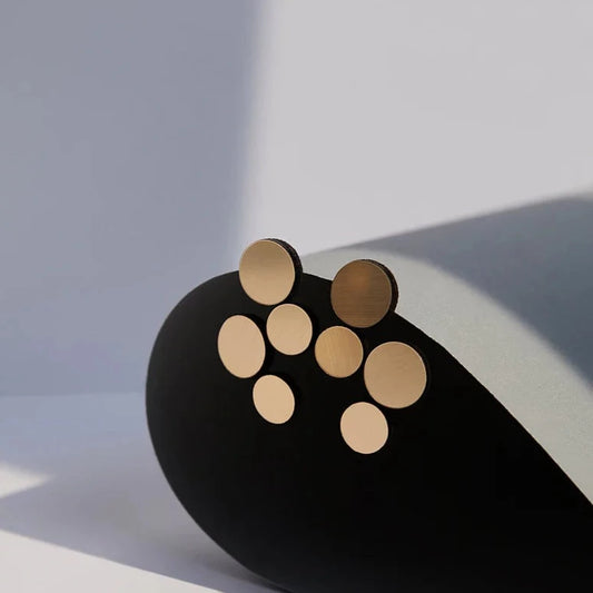 Pendientes círculos dorados