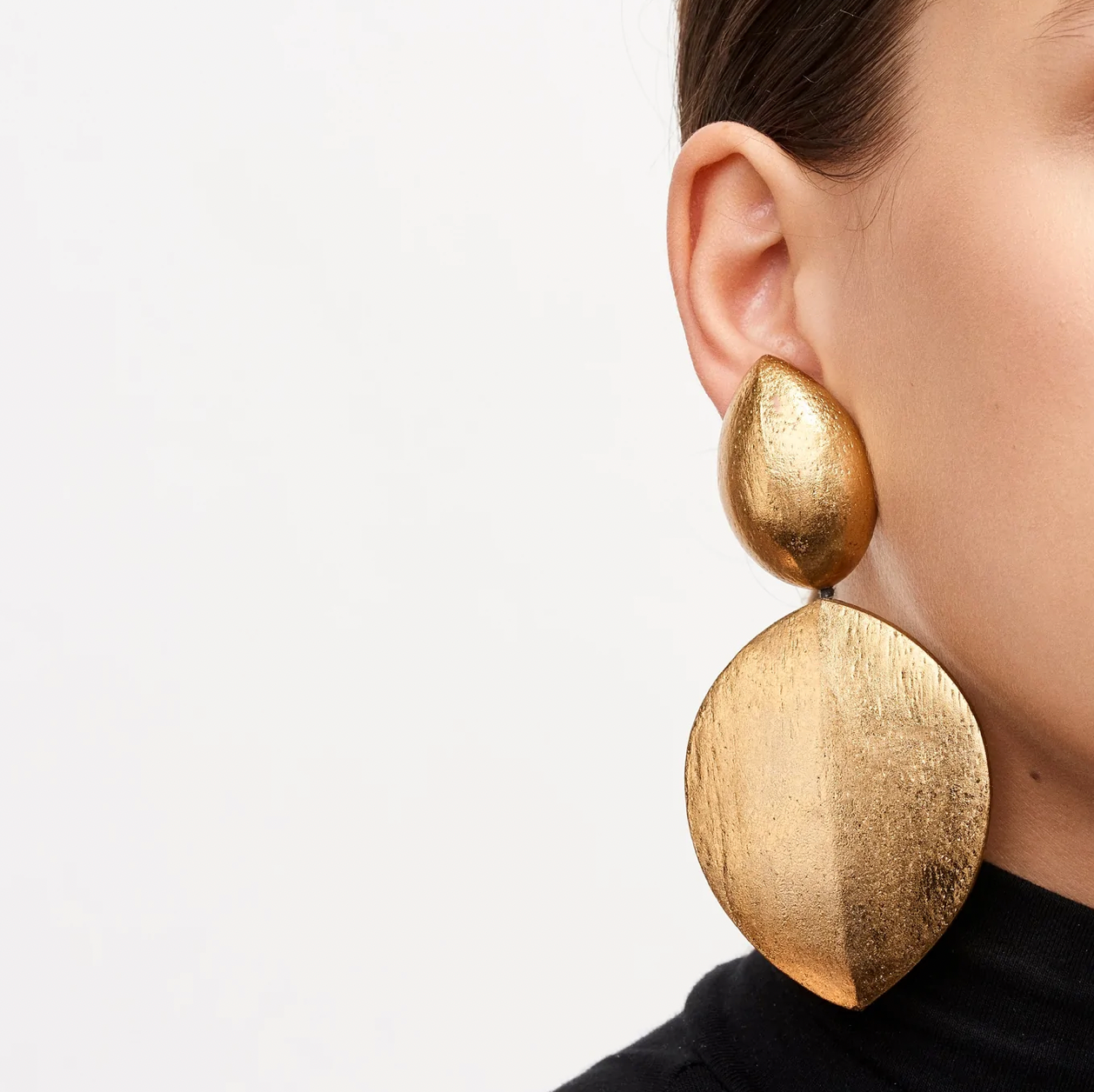 Maxi pendientes BOLOGNA en pan de oro Monies