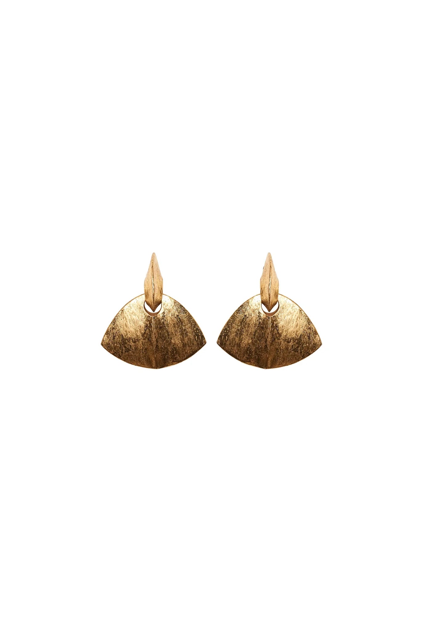 Pendientes  dorados FLORENCE XL MONIES acacia y gold foil