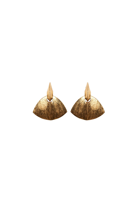 Pendientes  dorados FLORENCE XL MONIES acacia y gold foil