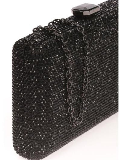 Clutch rígido cristales color negro