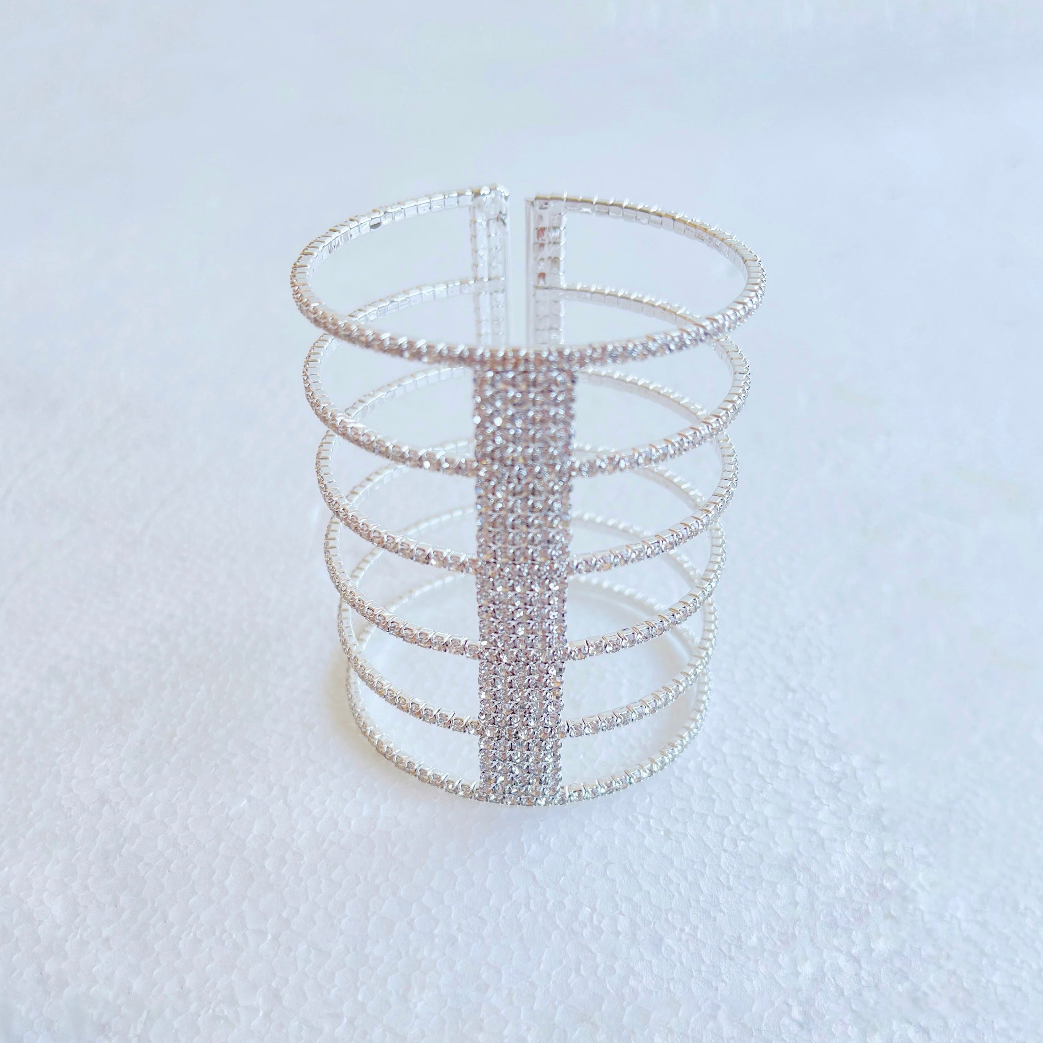 Brazalete cristales plata